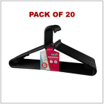 Bulk Pack of 20 Black Hangers